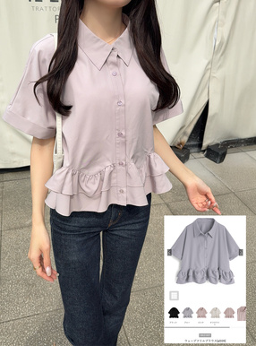 ウェーブフリルブラウス