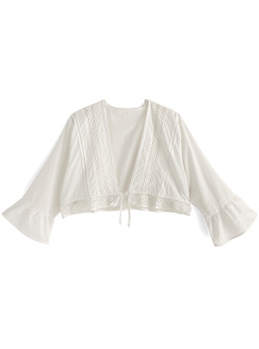 レースショート丈カーディガン