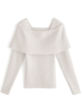 オフショルニットトップス