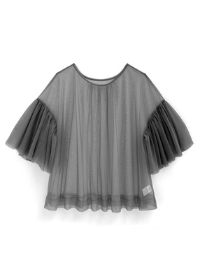 フリルスリーブチュールトップス