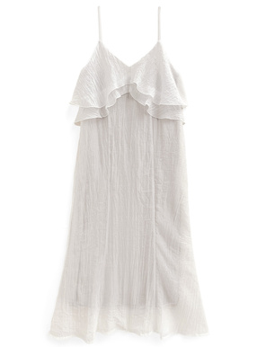 ワッシャーフリルシアーキャミワンピース