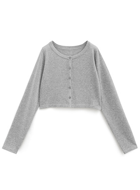 ラメニットショート丈カーディガン