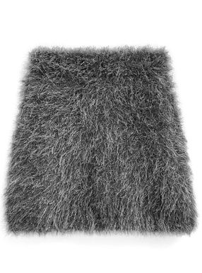 インパン裏地付きラメシャギーニットミニスカート