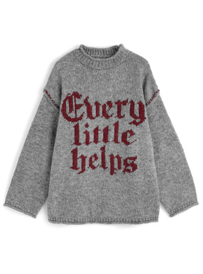 オーバーサイズロゴニットトップス