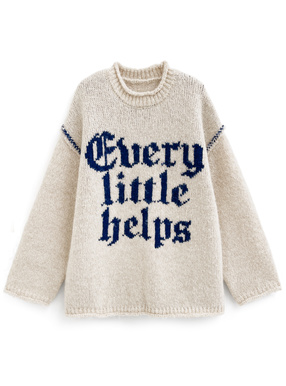 オーバーサイズロゴニットトップス