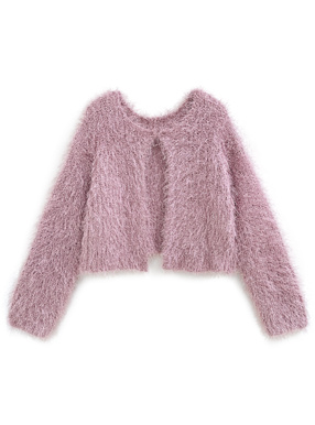 ラメシャギーニットカーディガン