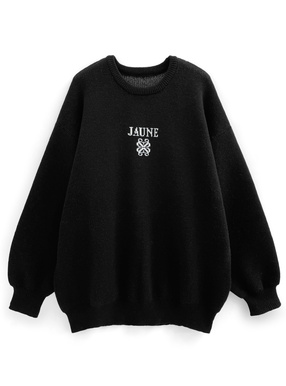 ジャガードロゴオーバーサイズニットトップス