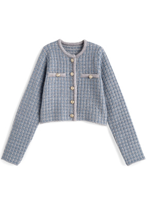 ラメツイードニットカーディガン