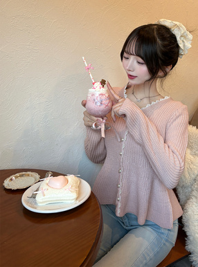 レースペプラムラメニットカーディガン