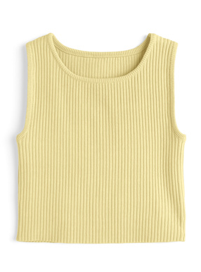 リブニットタンクトップ