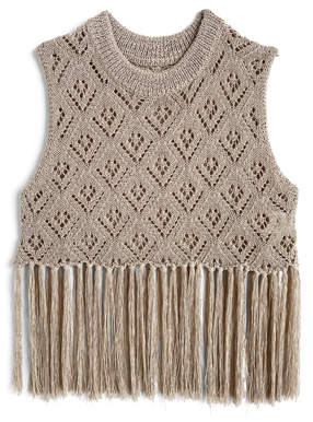 crinklecrinklecrinkle フリンジベスト SALON adam et rope'｜【crinkle crinkle crinkle(クリンクル