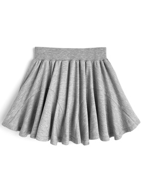 インパン裏地付きスウェットフレアミニスカート