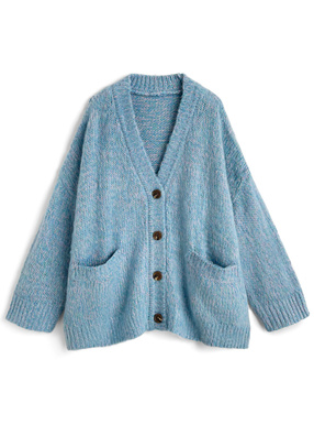 Vネックニットカーディガン