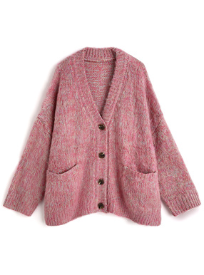 Vネックニットカーディガン