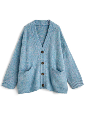 Vネックニットカーディガン