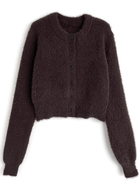 シャギーニットカーディガン