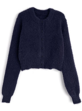 シャギーニットカーディガン