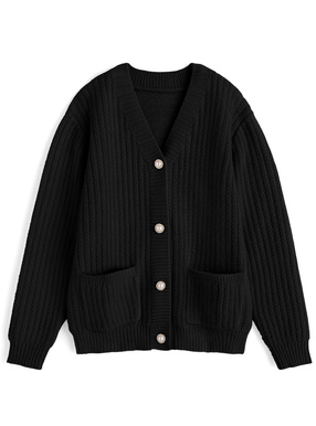 パールボタンニットカーディガン