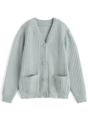 パールボタンニットカーディガン