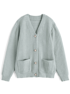 パールボタンニットカーディガン