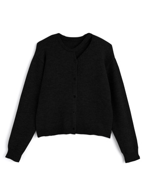 スリットネックニットトップス