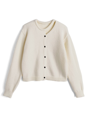 スリットネックニットトップス