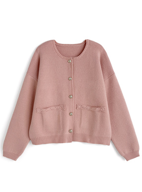 ゴールドボタンニットカーディガン