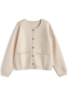ゴールドボタンニットカーディガン