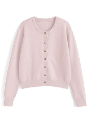 ゴールドボタンニットカーディガン