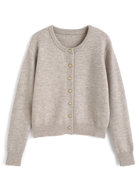 ゴールドボタンニットカーディガン