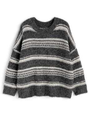 ボーダー柄ニットトップス