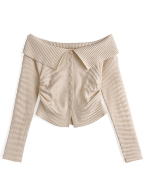 マルチWayビッグカラーニットトップス