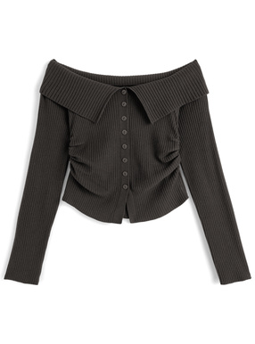 マルチWayビッグカラーニットトップス