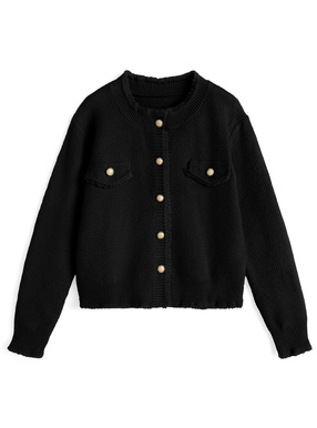 フリンジニットカーディガン