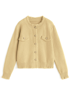 フリンジニットカーディガン