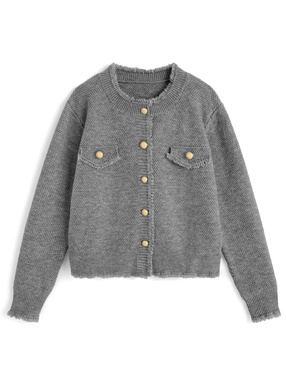 フリンジニットカーディガン