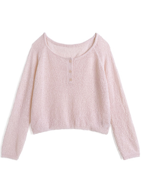 ヘンリーネックニットトップス