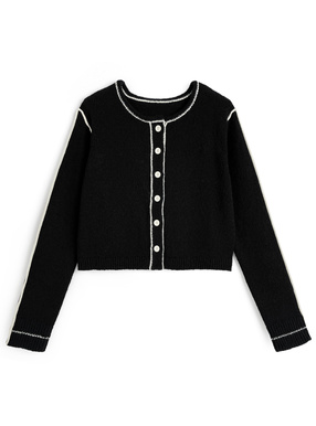 ライン配色カーディガン