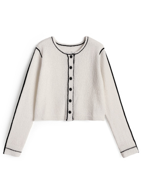 ライン配色カーディガン