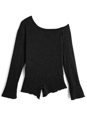 ワンショルダーアシンメトリートップス