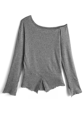 ワンショルダーアシンメトリートップス