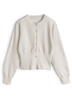 ウエストシェイプニットカーディガン