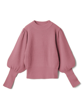 ボリュームスリーブニットトップス