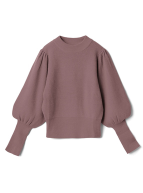 ボリュームスリーブニットトップス