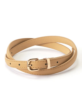 スクエアバックル細ベルト