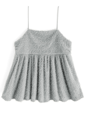 ラメシャギーペプラムビスチェ