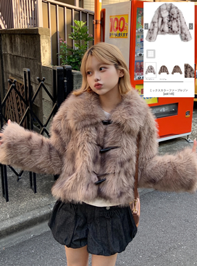 ミックスカラーファーブルゾン