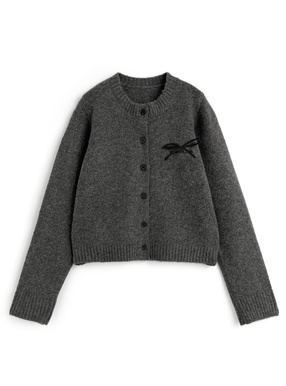 リボンニットカーディガン