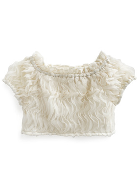 ウエーブチュールトップス