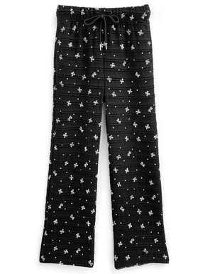 リボン柄ジャガードフリルパンツ